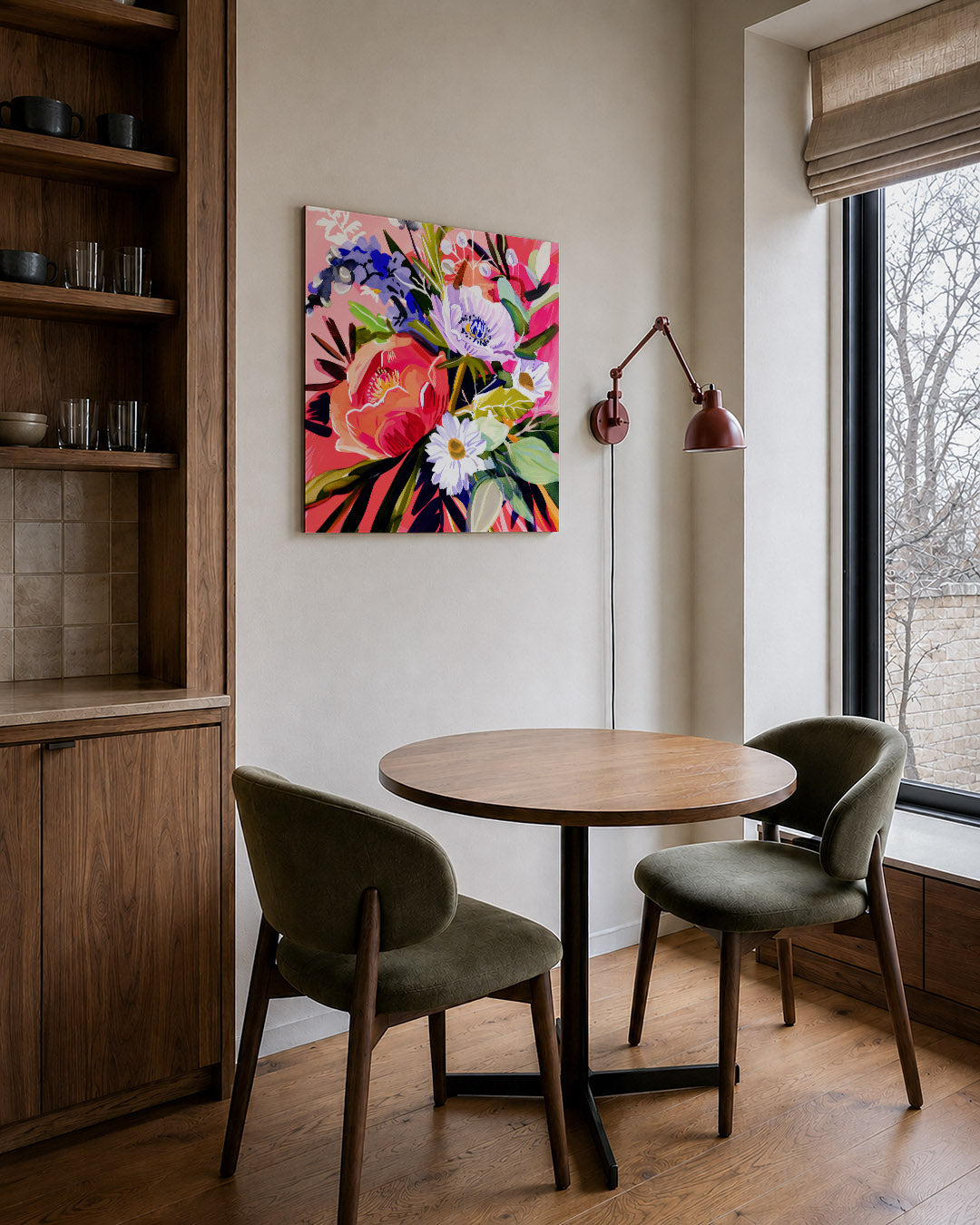 Bloemrijke kleurenexplosie Kunstwerk