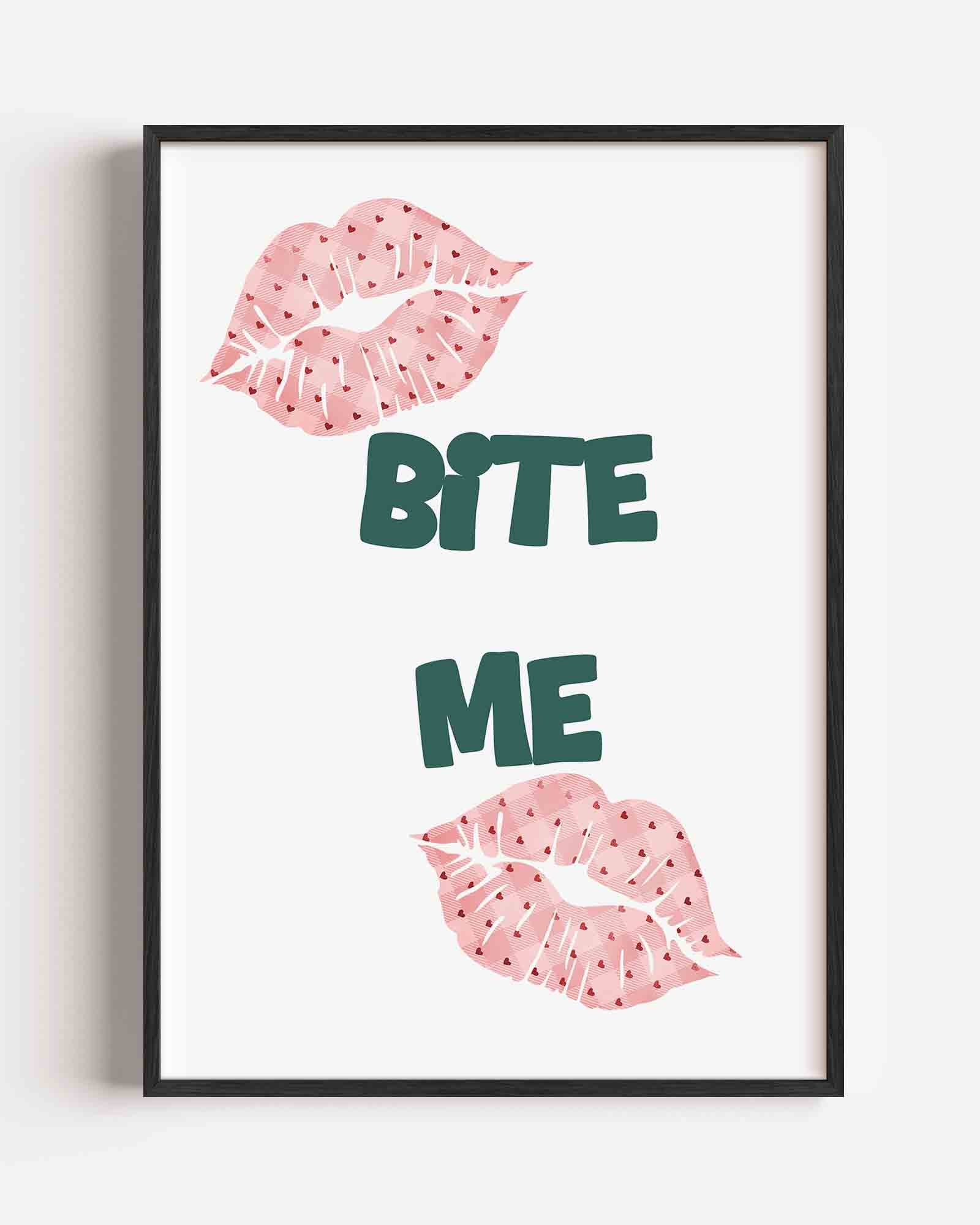 Lippen en tekst Poster