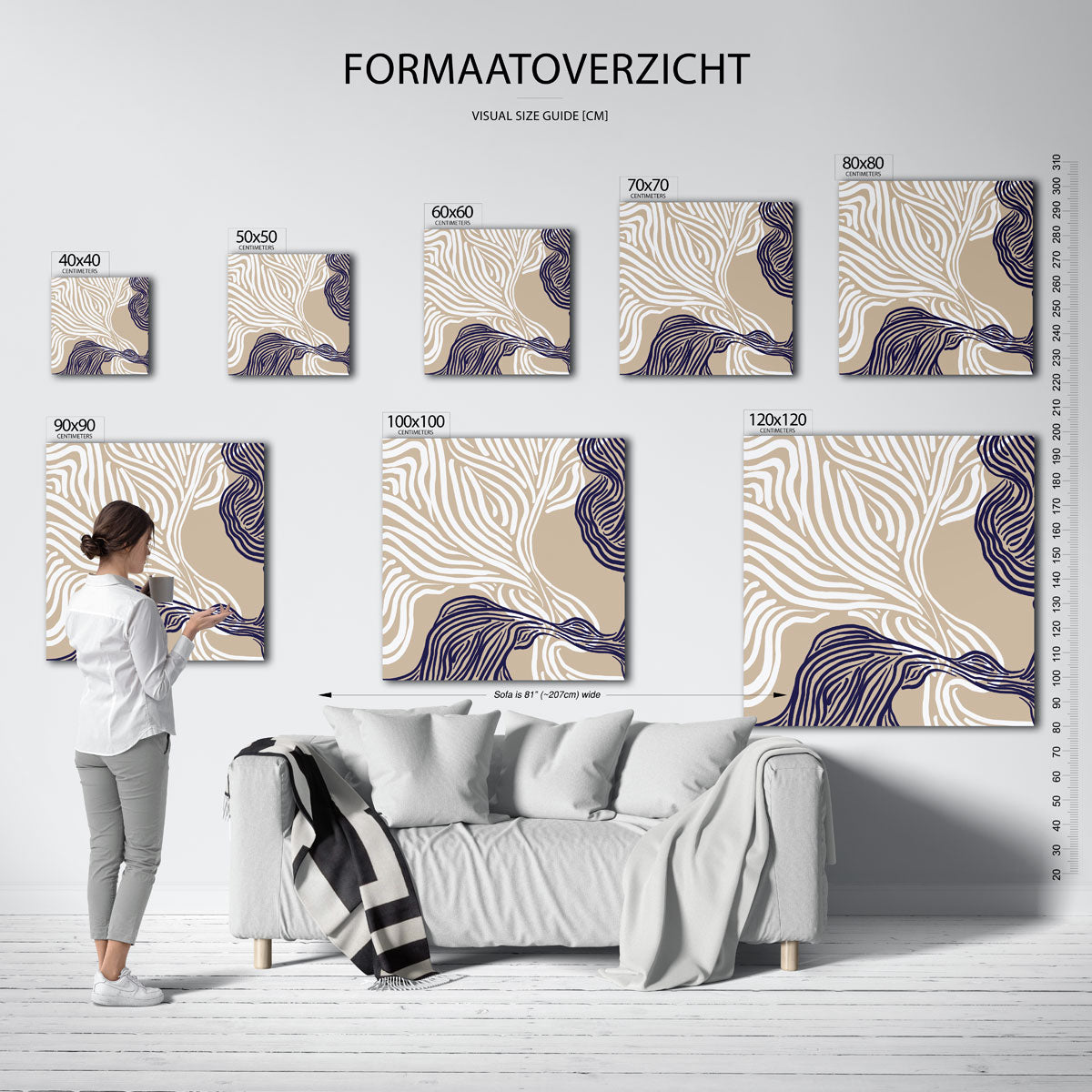 Golvende lijnen Poster