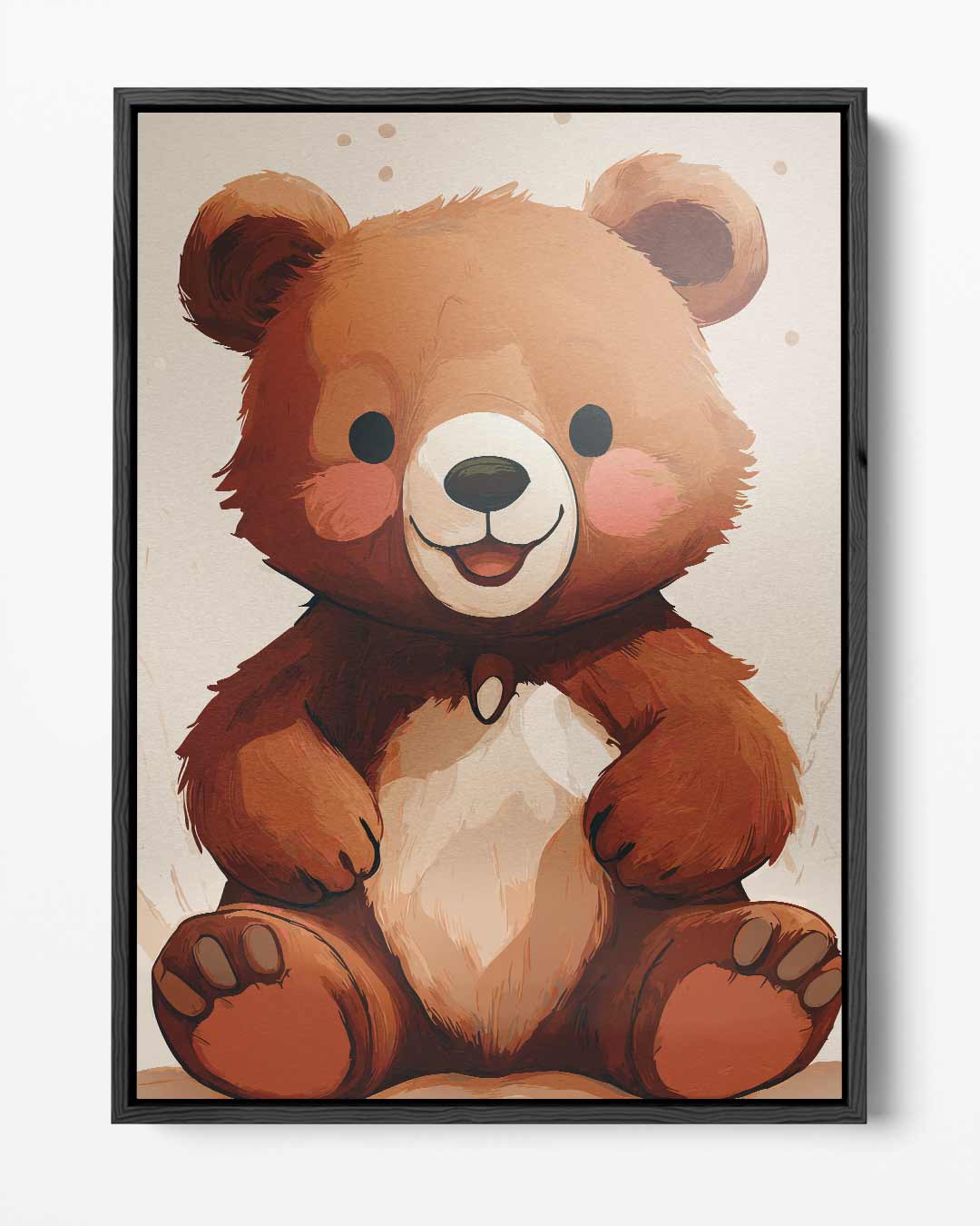 Schattige Beertje Illustratie Kunstwerk-canvas-dibond-plexiglas-wanddecoratie-WallArtistic