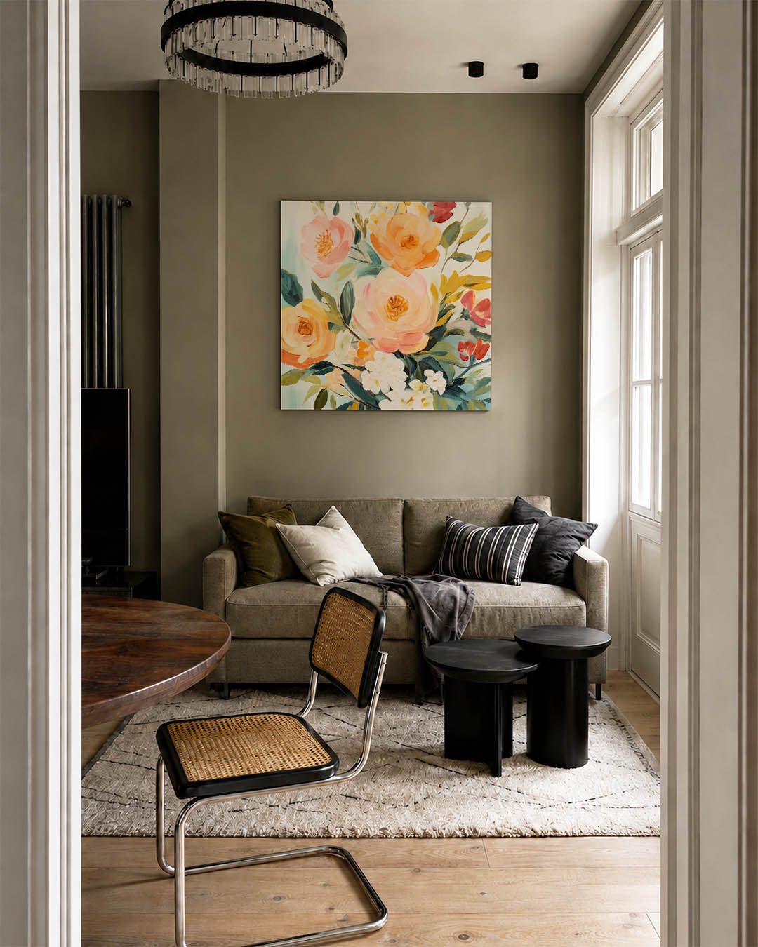 Bloemrijke kleurenexplosie Kunstwerk
