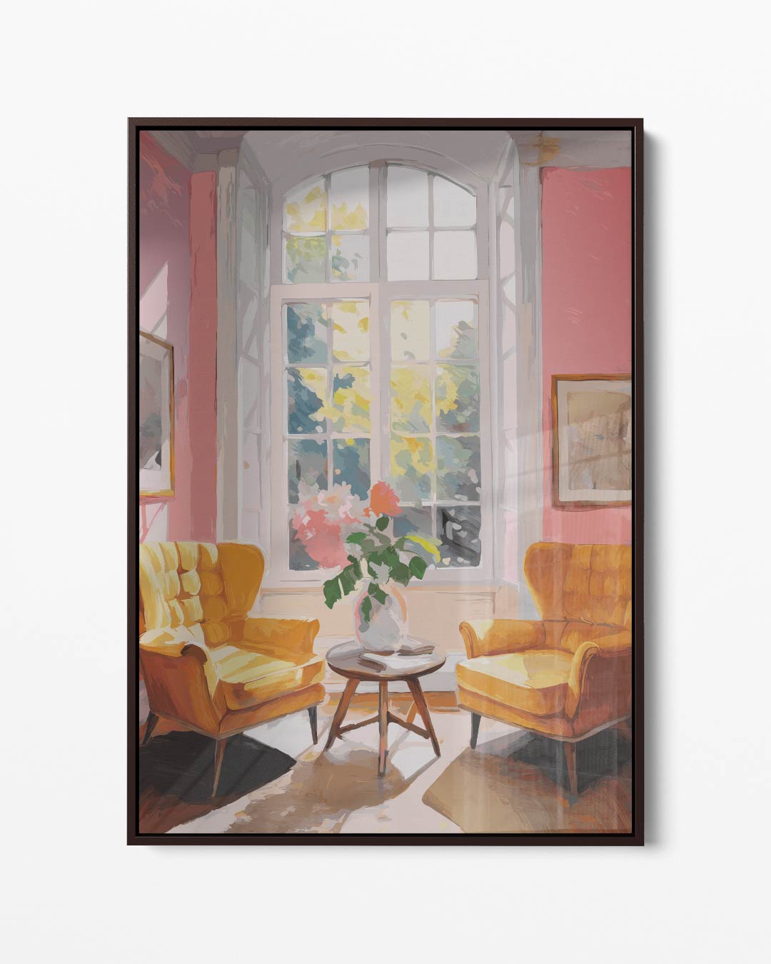 Zonnige Ochtend in de Salon Kunstwerk-canvas-dibond-plexiglas-wanddecoratie-WallArtistic