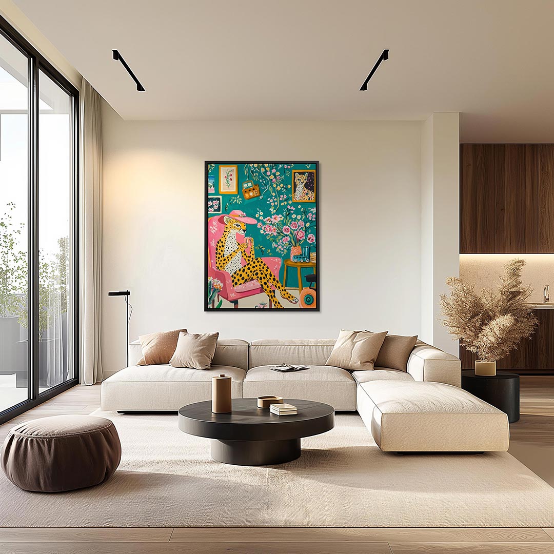 Vrolijke luipaardkamer Kunstwerk