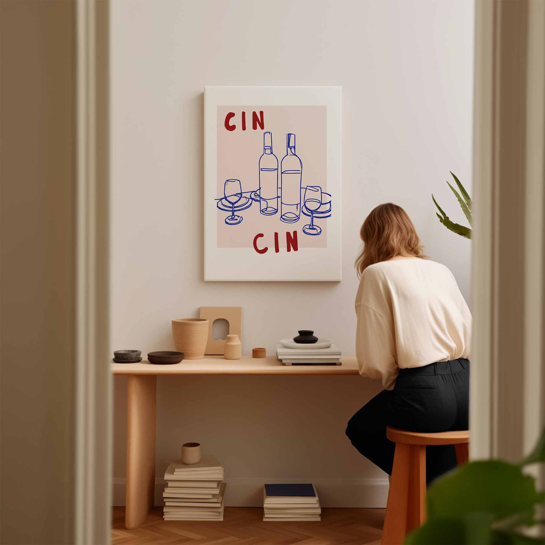 Wijntoast Illustratie Kunstwerk-canvas-dibond-plexiglas-wanddecoratie-WallArtistic
