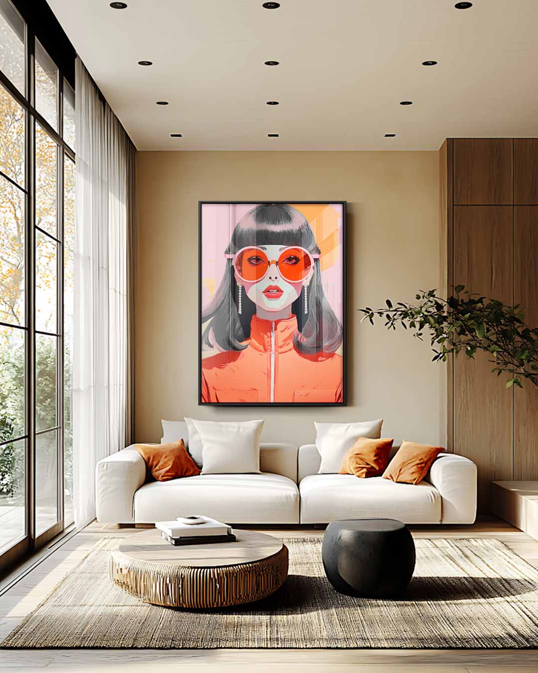 Stijlvolle Retro Vibes Kunstwerk-canvas-dibond-plexiglas-wanddecoratie-WallArtistic