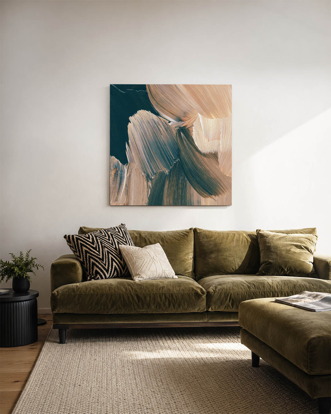 Organische borstelstreken Kunstwerk
