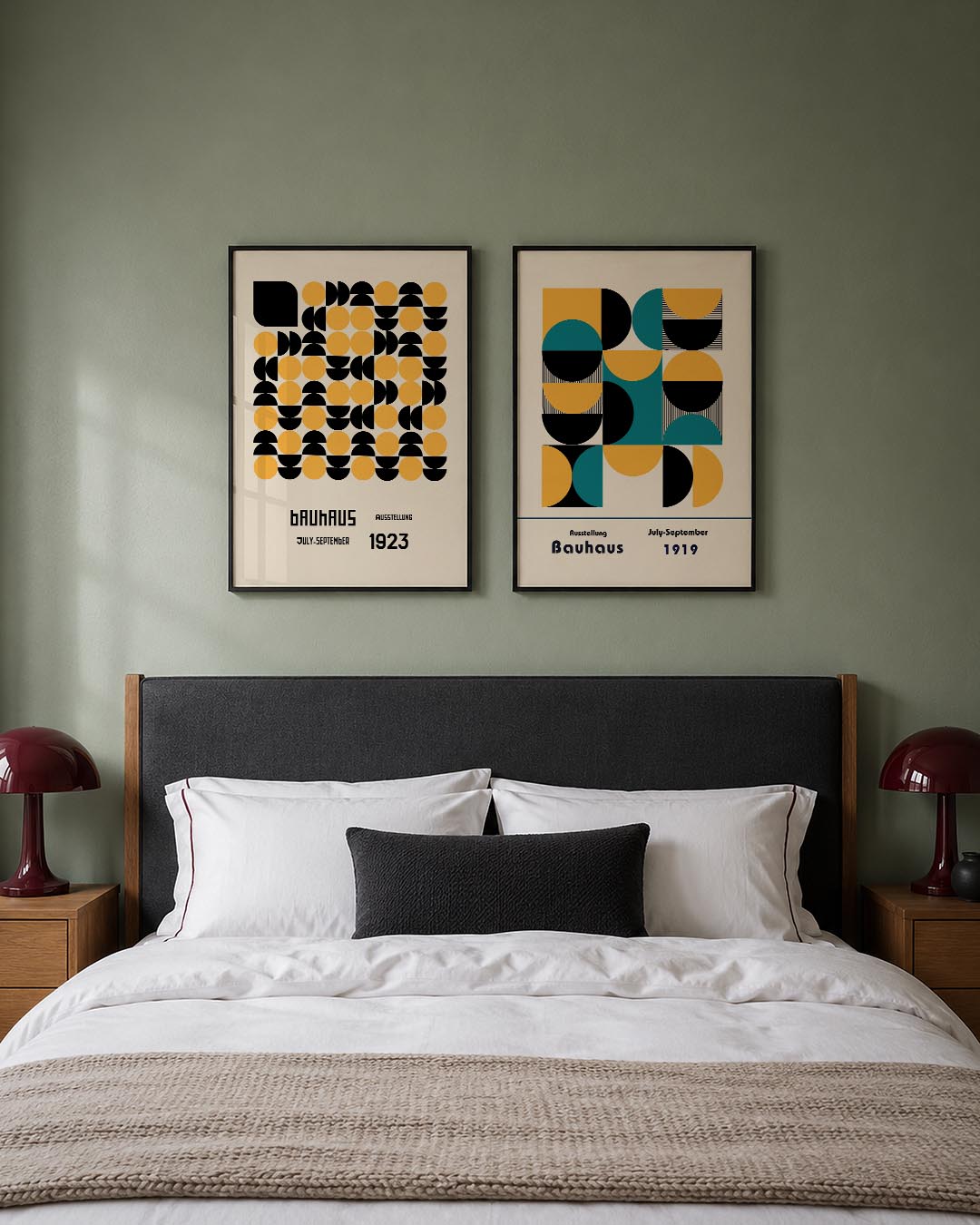 Cirkelpatroon en lijnen Posterset