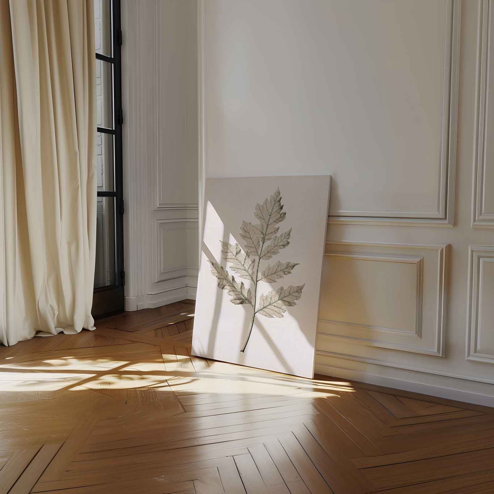 Botanische Elegantielijn Kunstwerk-canvas-dibond-plexiglas-wanddecoratie-WallArtistic