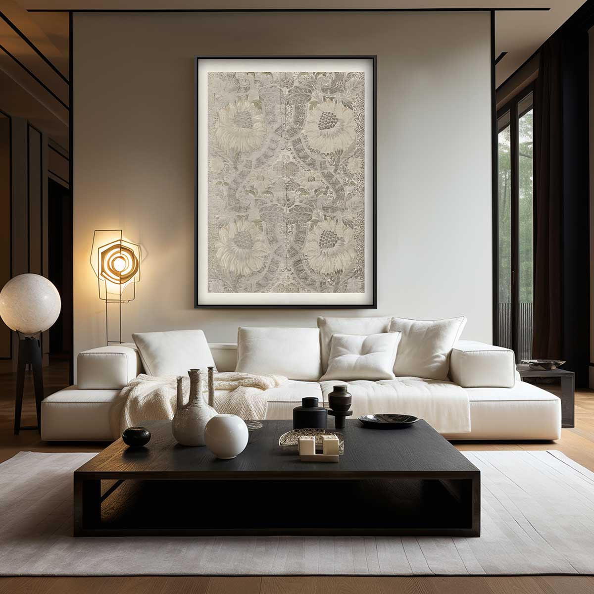 Bloemenpracht in Subtiele Tinten Kunstwerk-canvas-dibond-plexiglas-wanddecoratie-WallArtistic