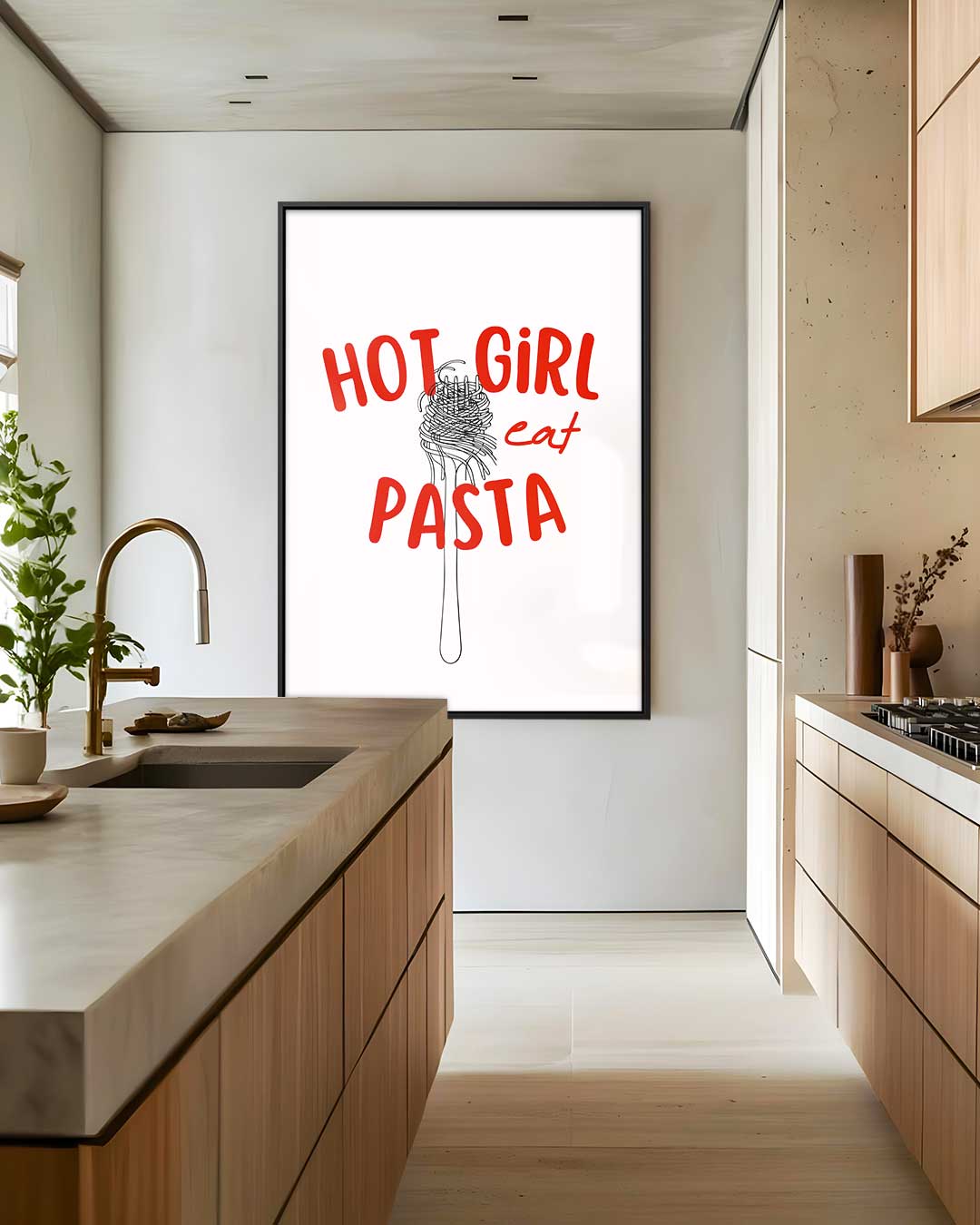 Pasta Liefde Poster Kunstwerk-canvas-dibond-plexiglas-wanddecoratie-WallArtistic