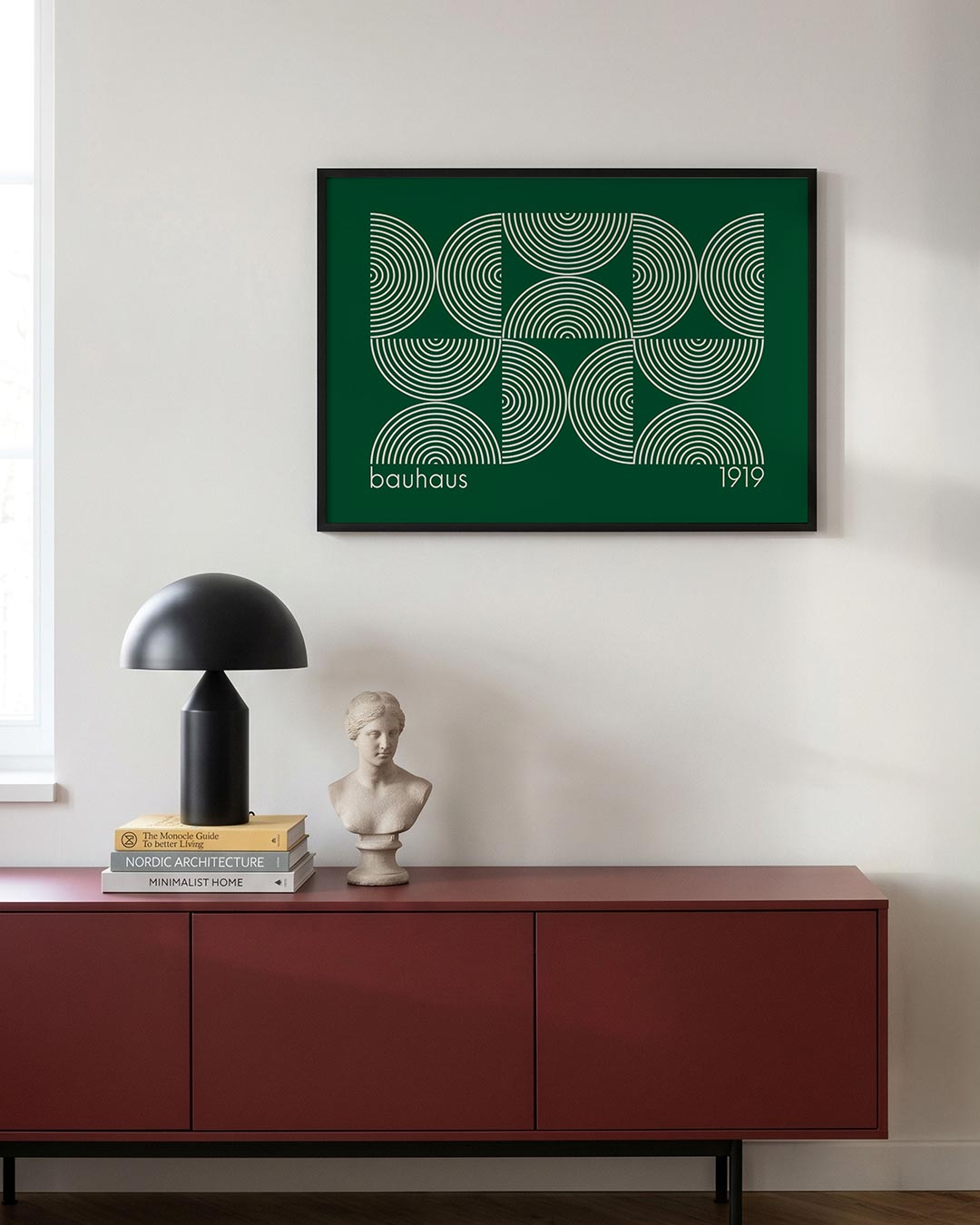 Cirkelpatroon en lijnen Poster