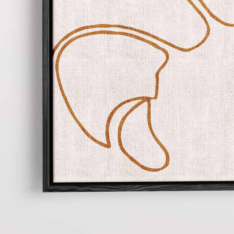 Simpele Croissant Sketch Kunstwerk-canvas-dibond-plexiglas-wanddecoratie-WallArtistic