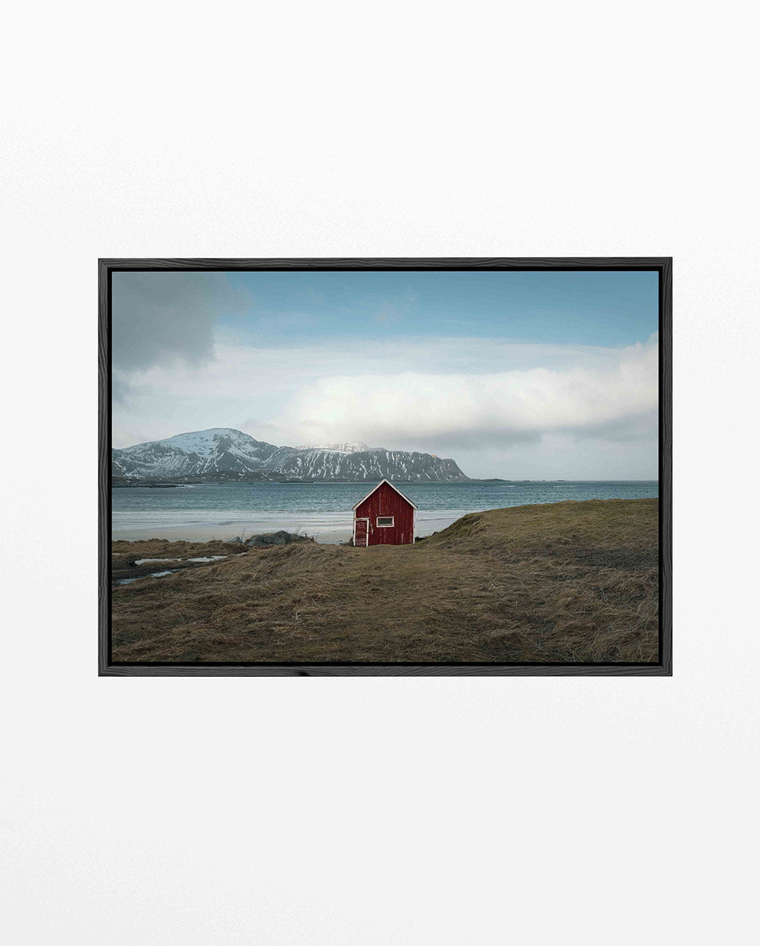 Rood huisje landschap Kunstwerk