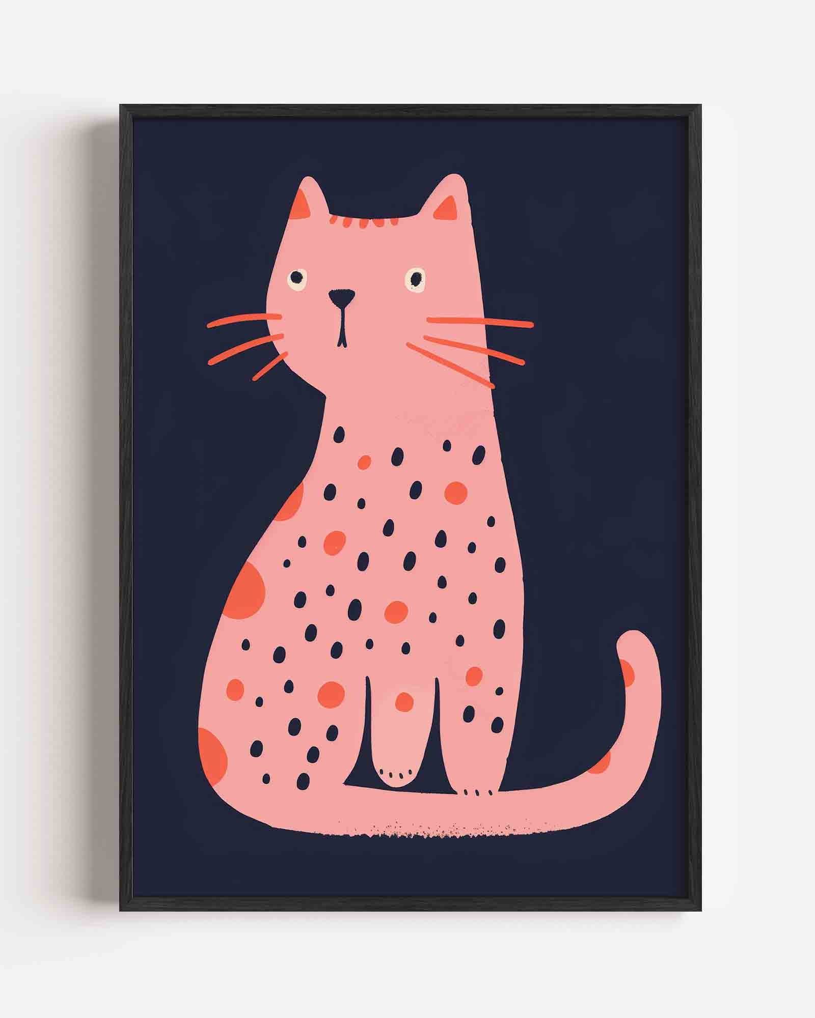 Roze kat Poster