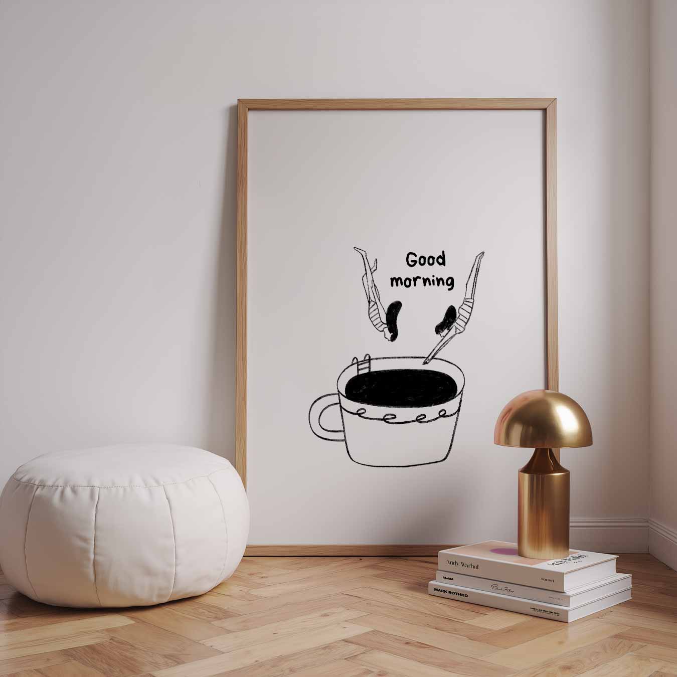 Koffieduik Illustratie Poster