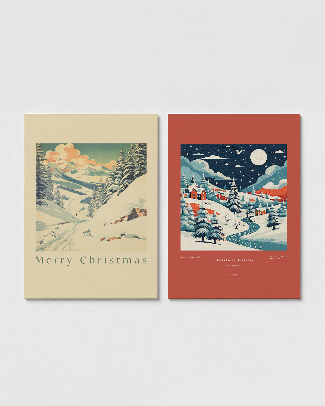 Winterlandschap en tekst Posterset