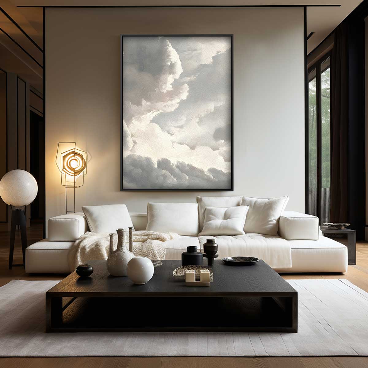 Dromerige Wolkenlandschap Kunstwerk-canvas-dibond-plexiglas-wanddecoratie-WallArtistic