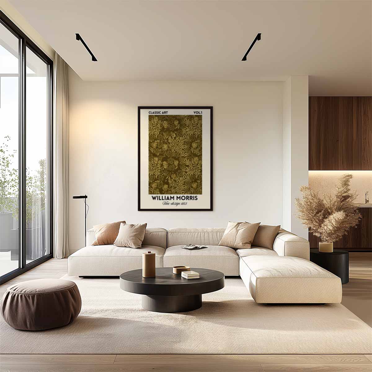 Klassieke Wijnrank Patroonprint Kunstwerk-canvas-dibond-plexiglas-wanddecoratie-WallArtistic