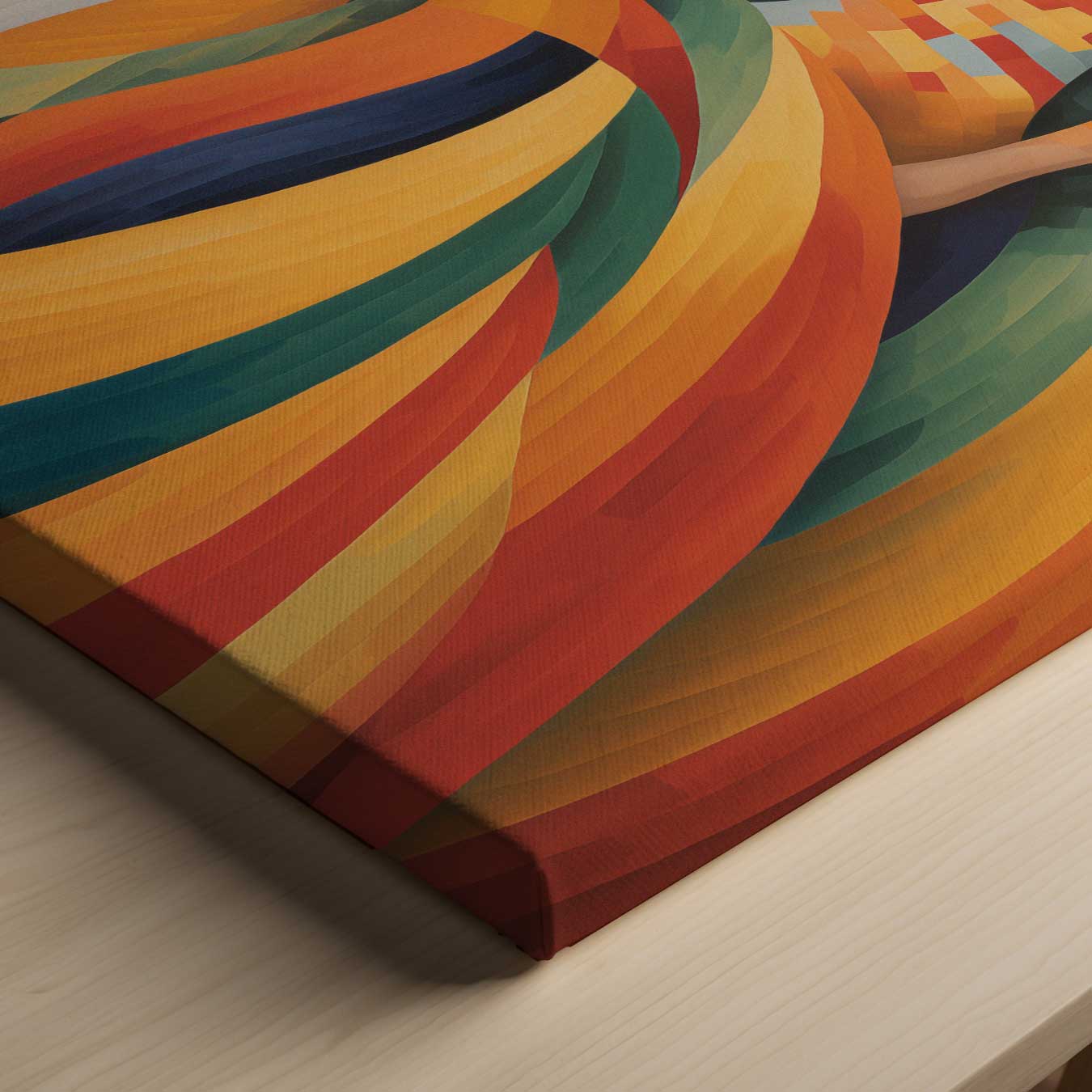 Kleurrijke Harmonie Kunstwerk-canvas-dibond-plexiglas-wanddecoratie-WallArtistic