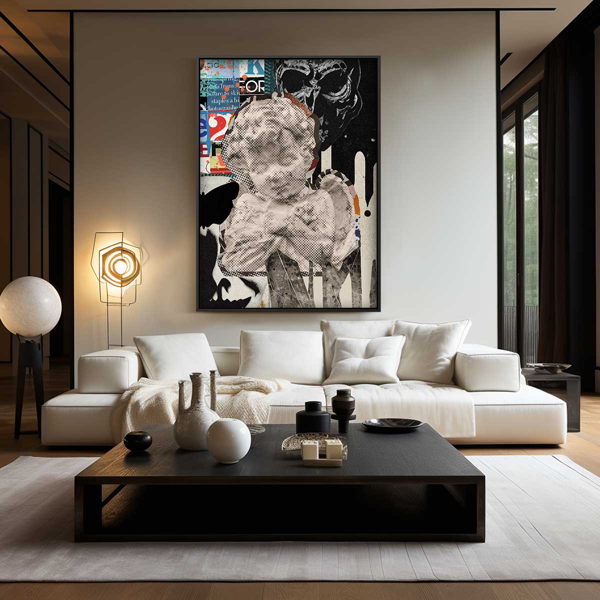 Modern Collage met Antieke Invloeden Kunstwerk-canvas-dibond-plexiglas-wanddecoratie-WallArtistic