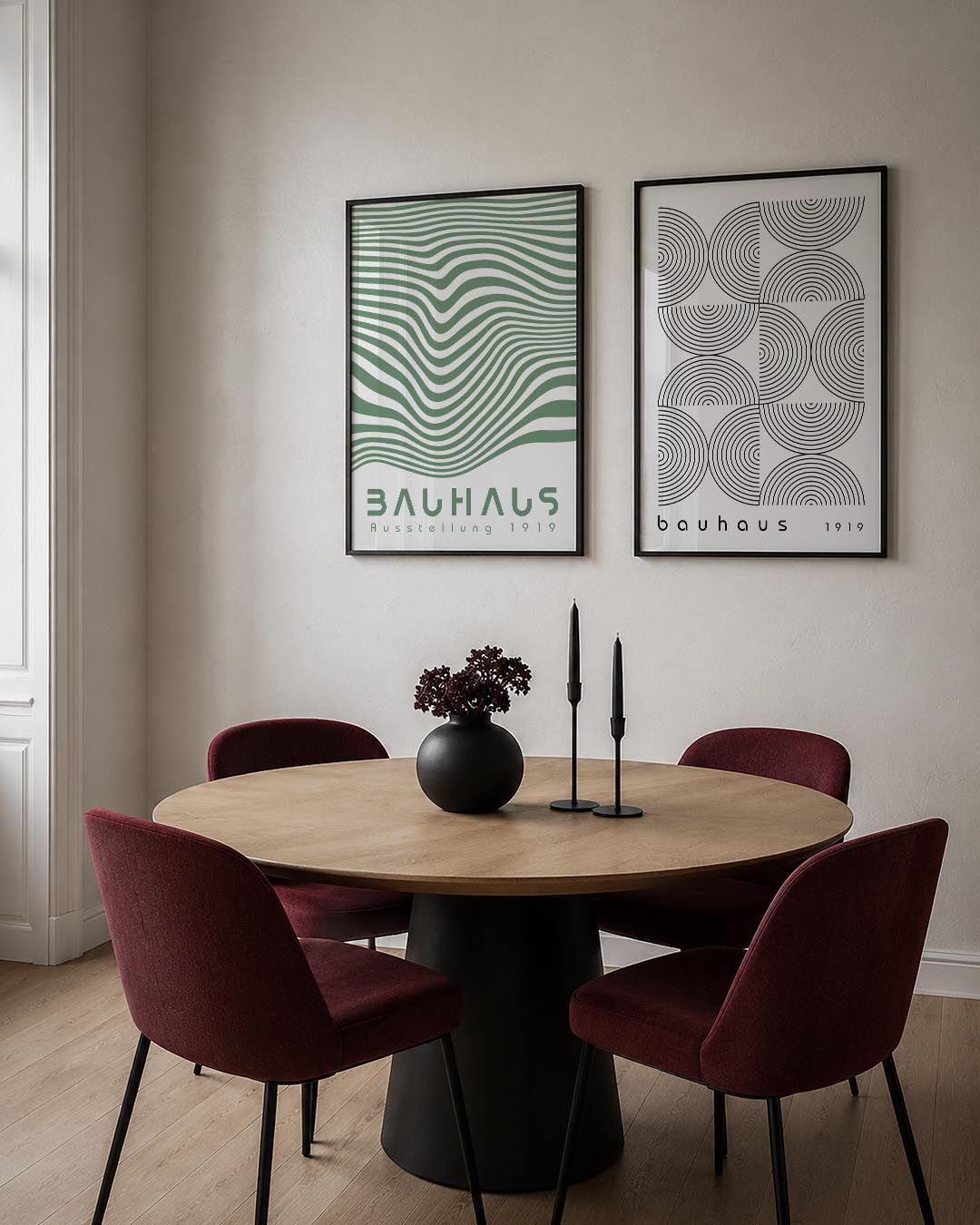 Golvend lijnenspel Posterset