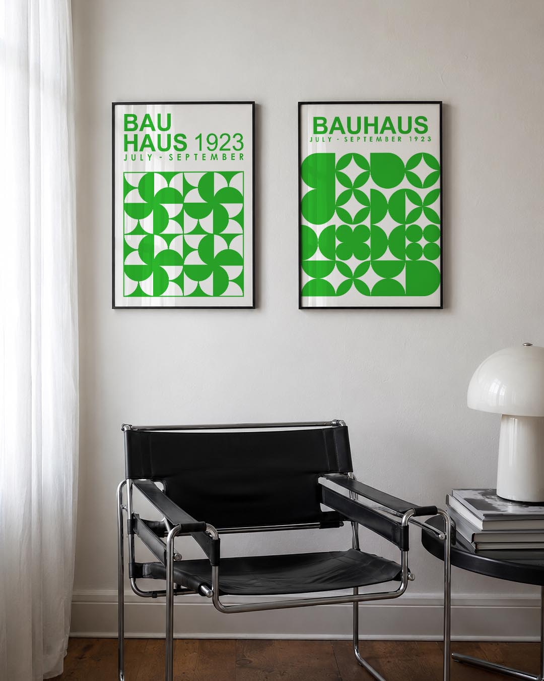 Groene vormenritme Posterset