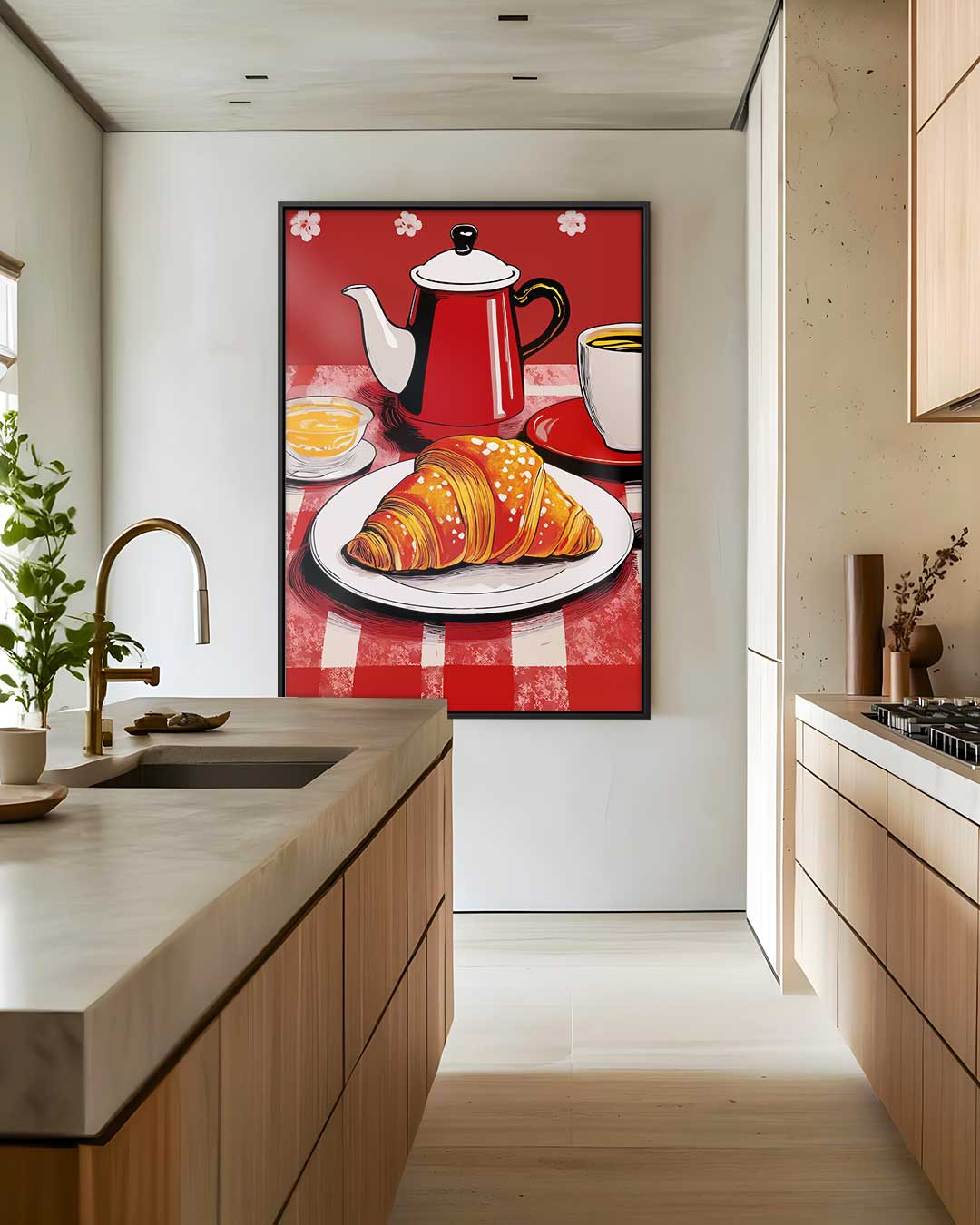 Parijse Ontbijt Charme Kunstwerk-canvas-dibond-plexiglas-wanddecoratie-WallArtistic