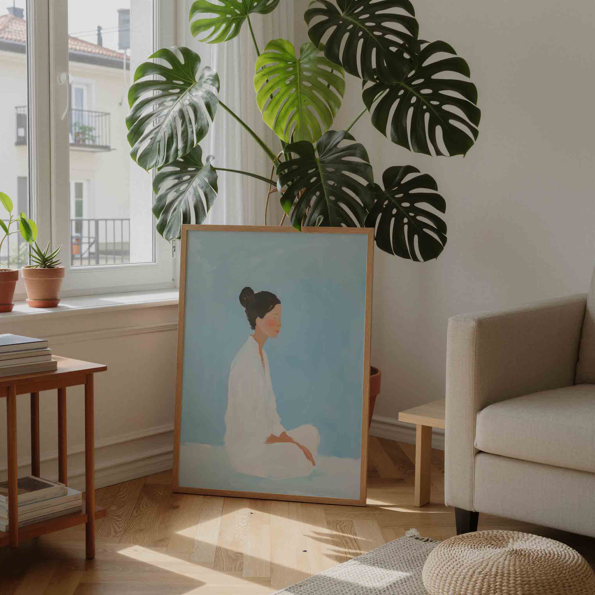 Zittende vrouw Poster