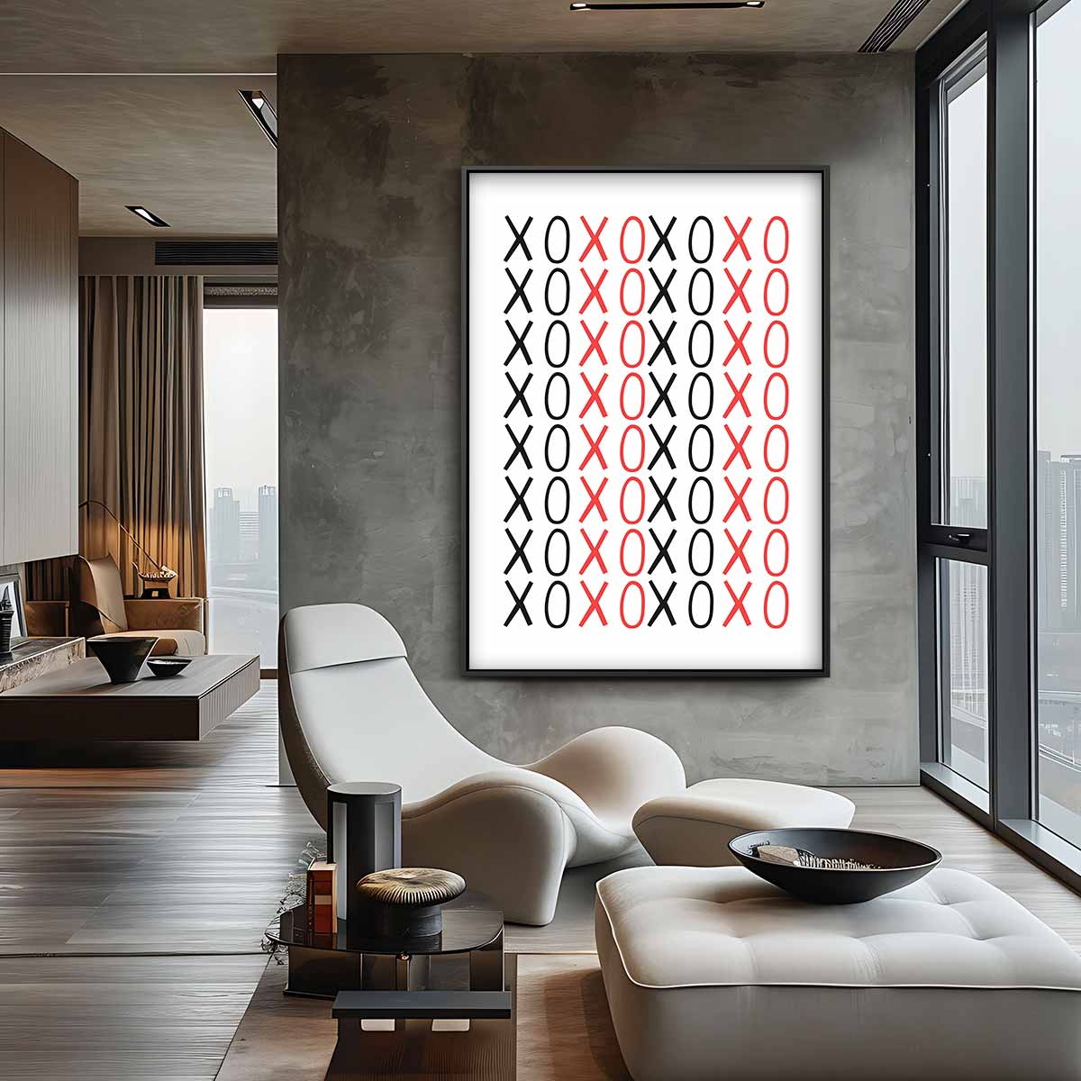 XOXO Moderne Kunstprint Kunstwerk-canvas-dibond-plexiglas-wanddecoratie-WallArtistic