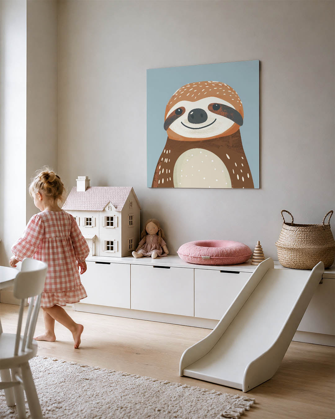 Vrolijke luiaard illustratie Kunstwerk