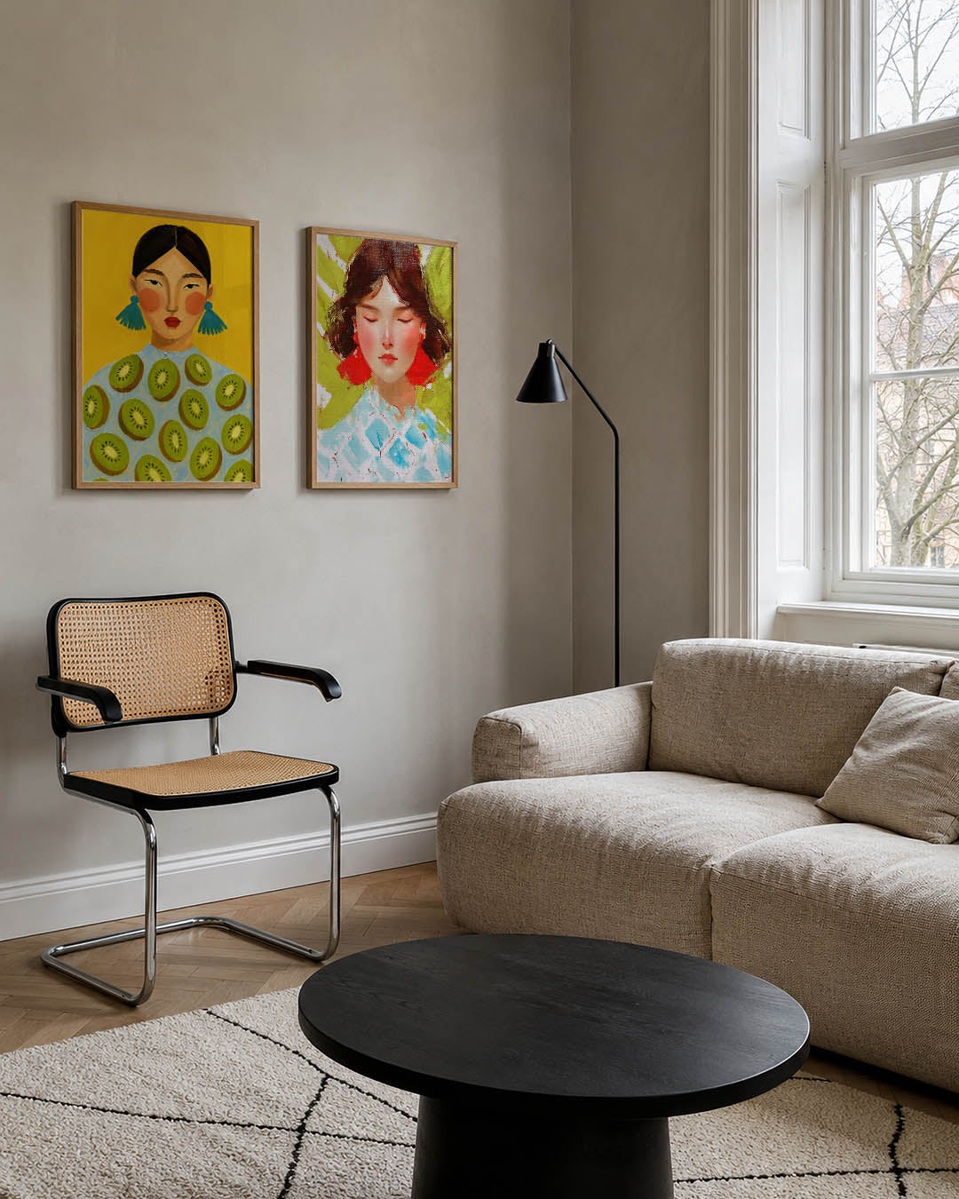 Vrolijk portret Posterset