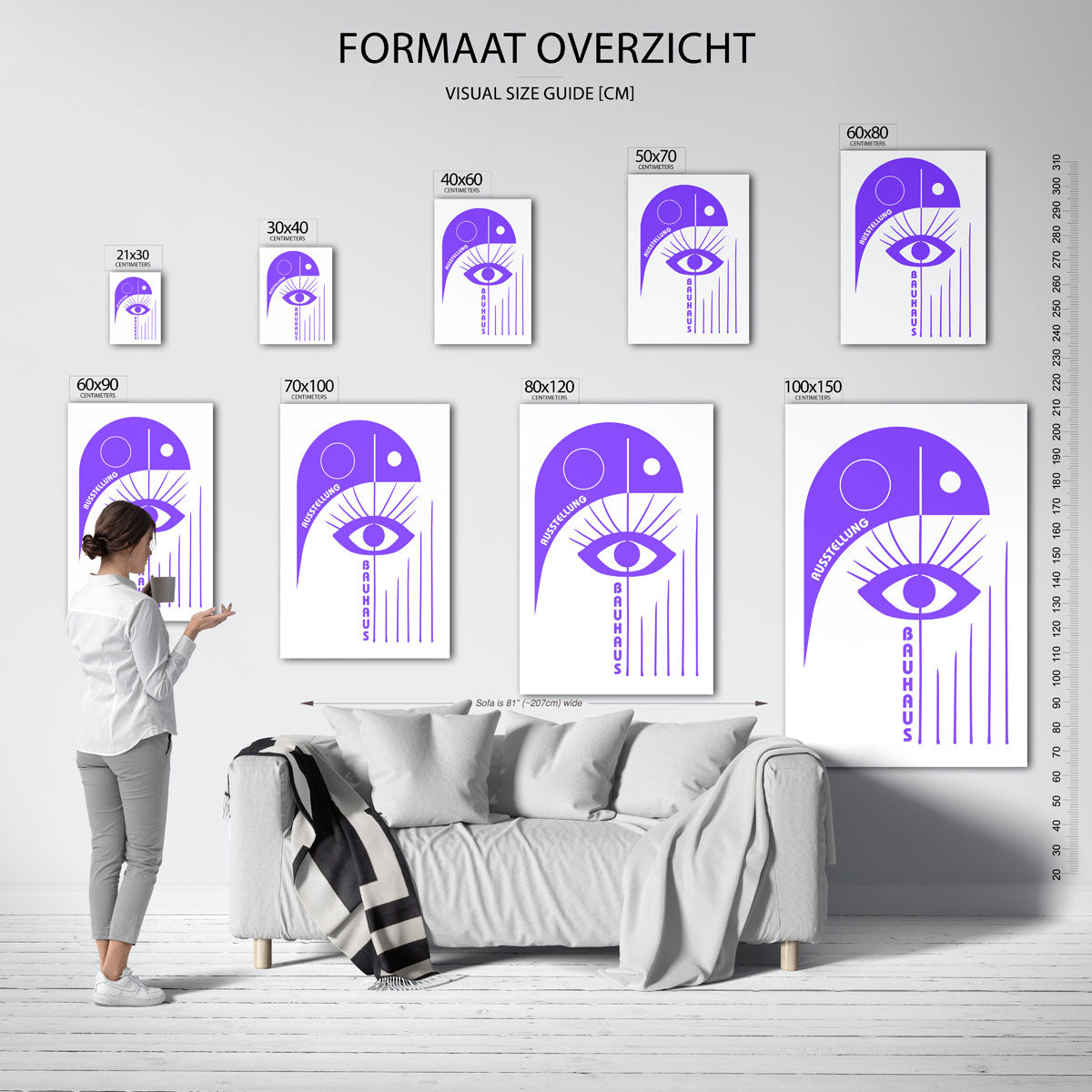 Oog en lijnen Poster