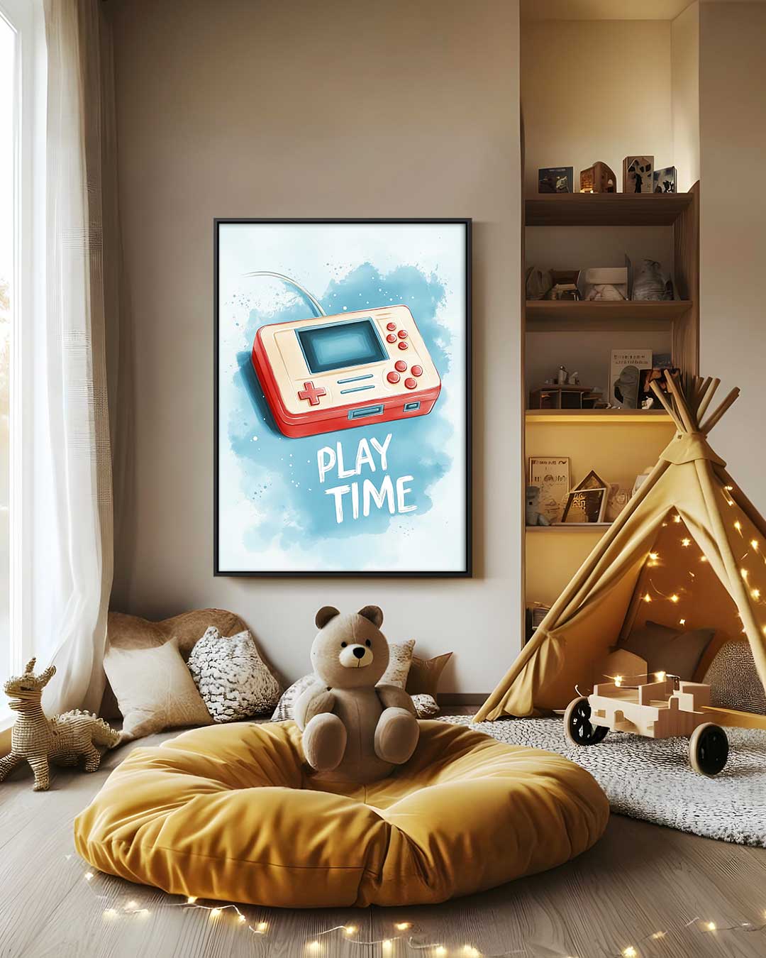 Retro Game Vibes Kunstwerk-canvas-dibond-plexiglas-wanddecoratie-WallArtistic