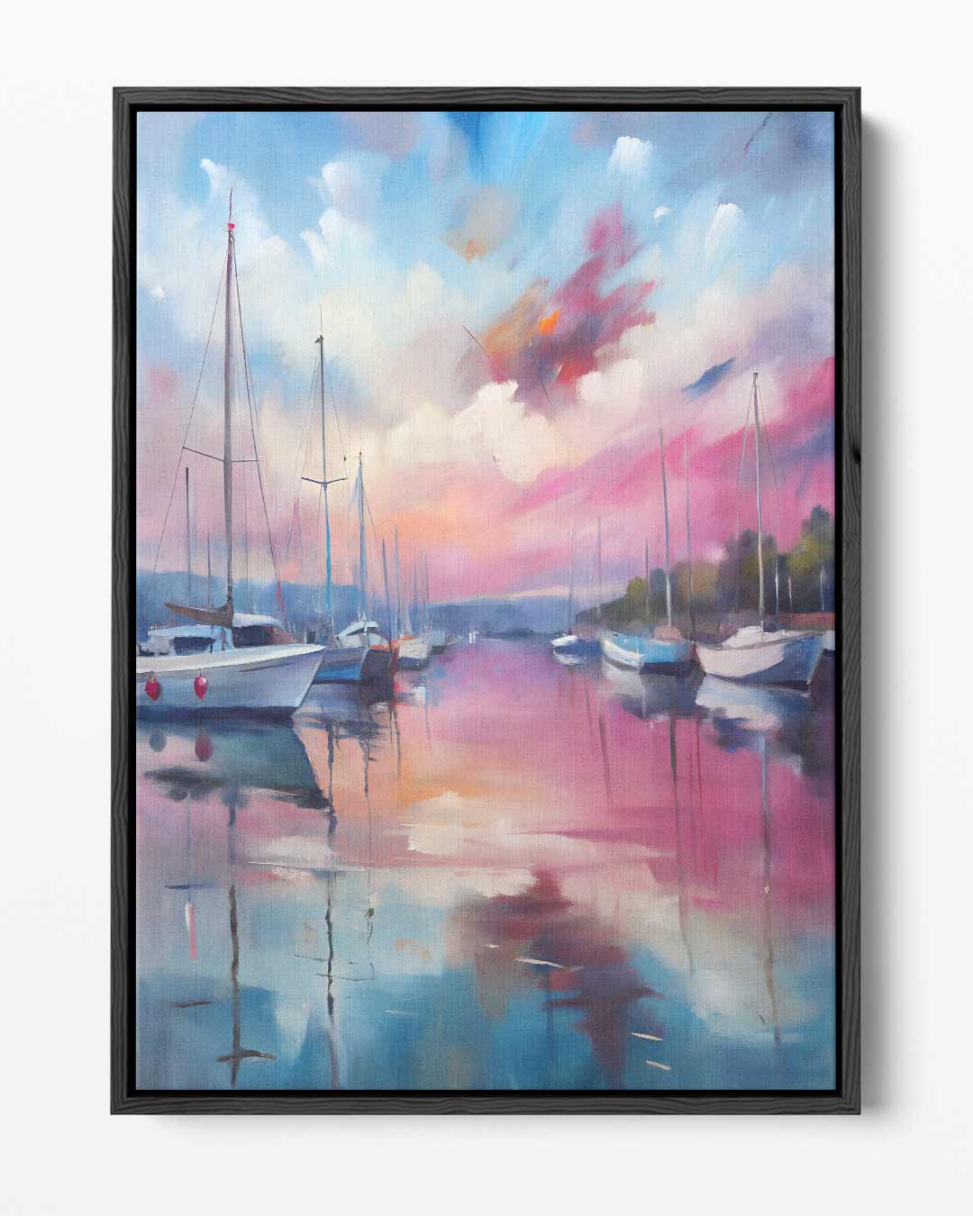Zonsondergang Aan Het Water Kunstwerk-canvas-dibond-plexiglas-wanddecoratie-WallArtistic