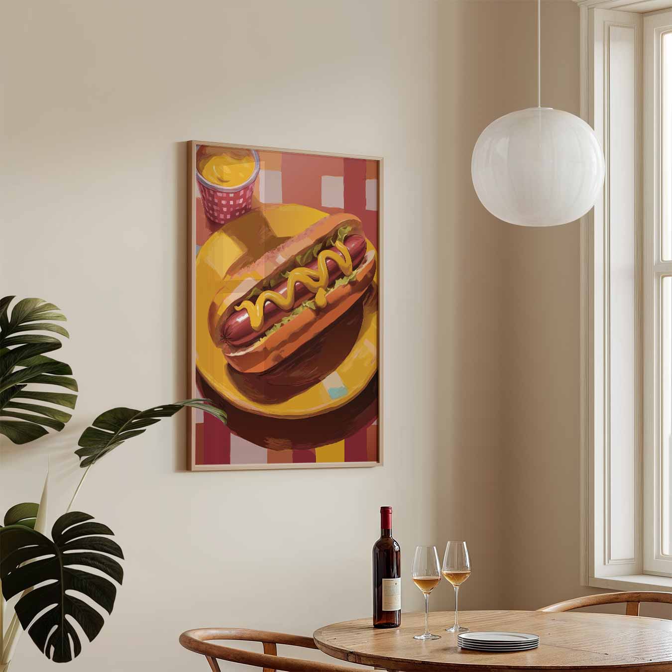 Vrolijke Hotdog Poster