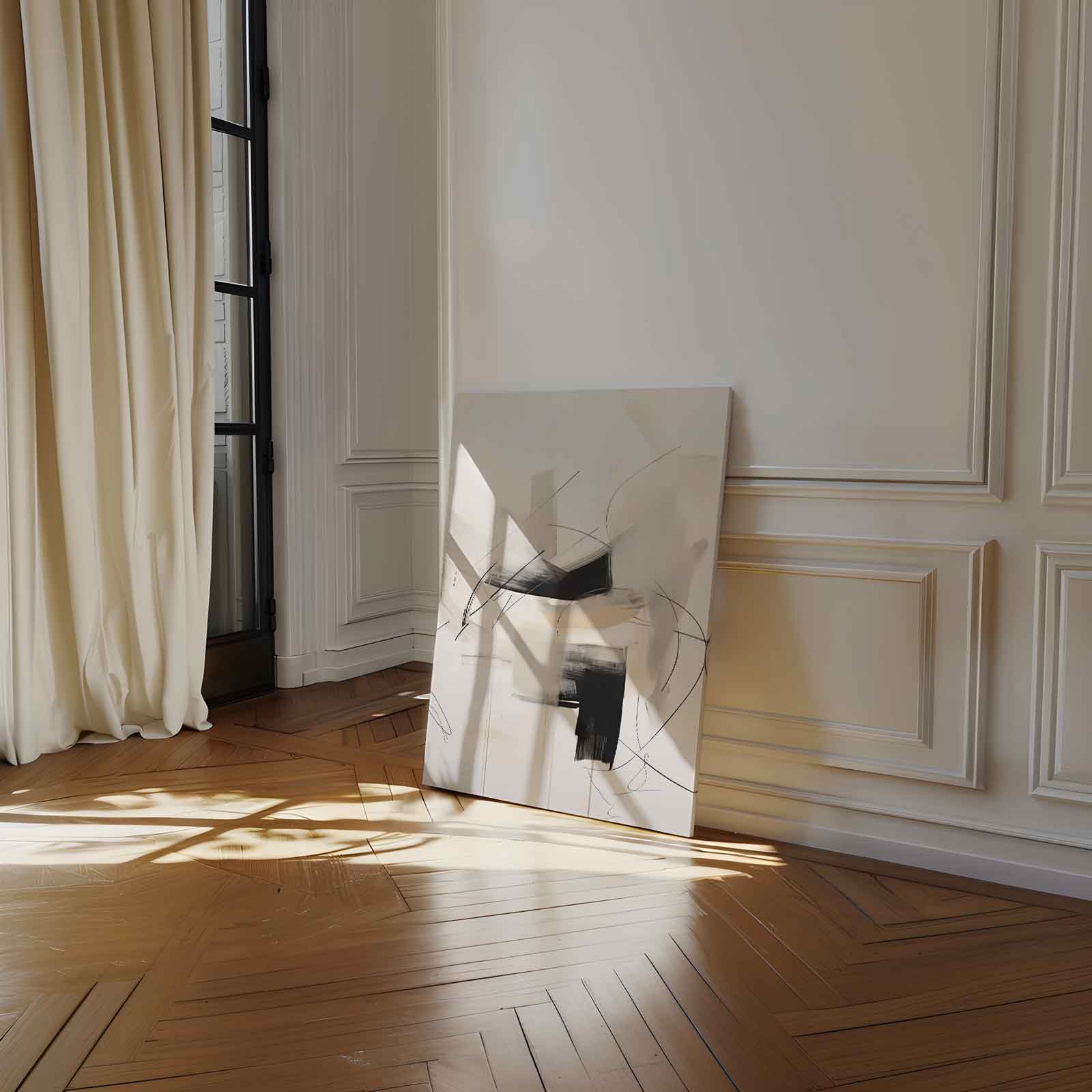 Abstracte Streken Kunstwerk-canvas-dibond-plexiglas-wanddecoratie-WallArtistic