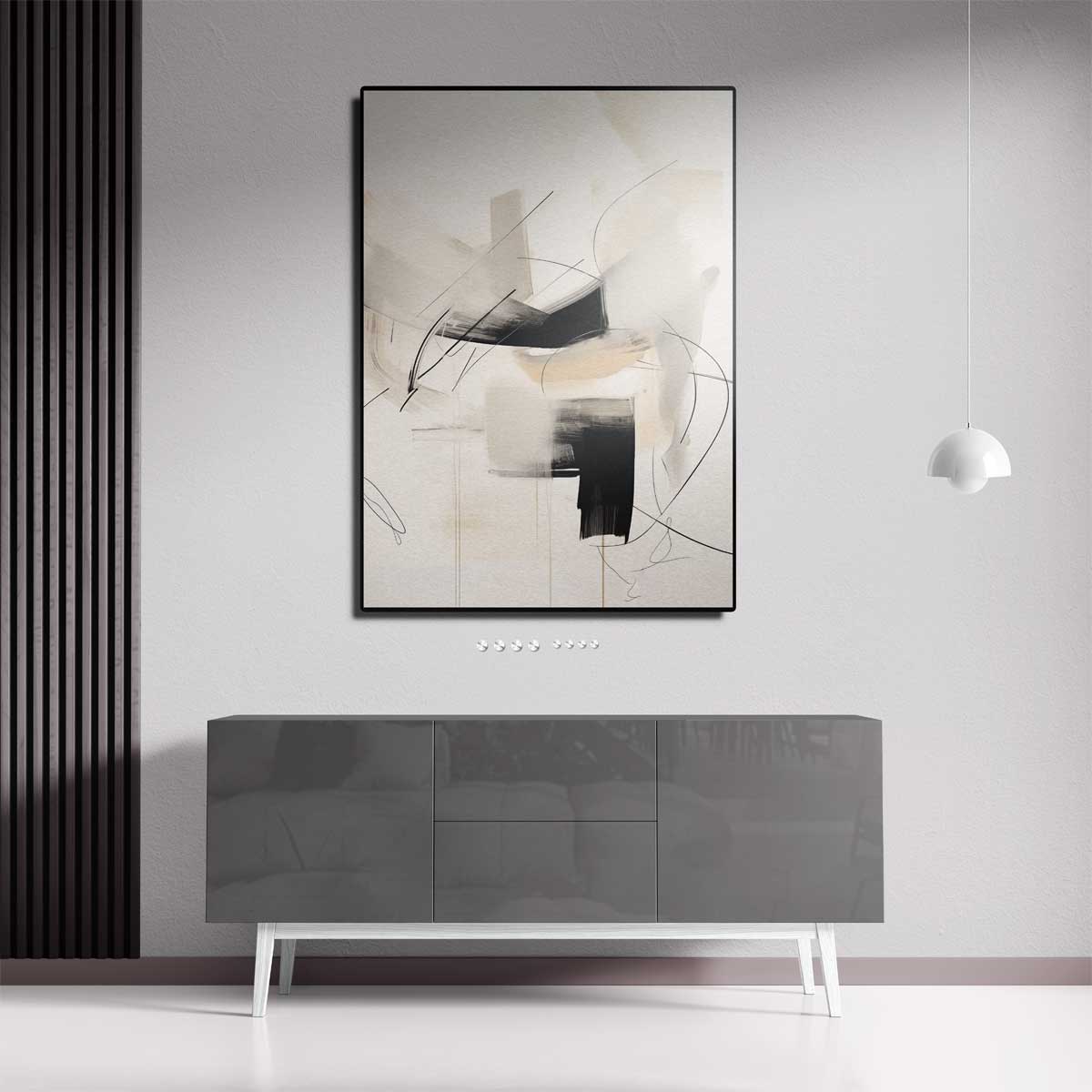 Abstracte Streken Kunstwerk-canvas-dibond-plexiglas-wanddecoratie-WallArtistic