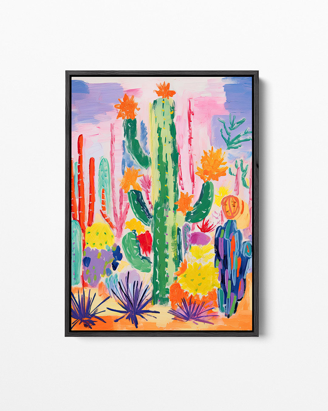 Kleurrijke cactussen Kunstwerk