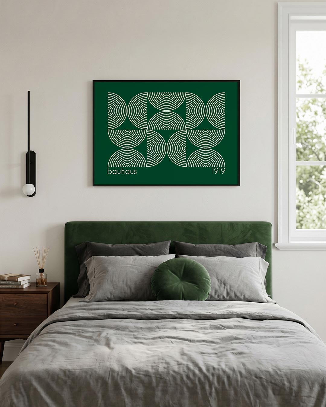 Cirkelpatroon en lijnen Poster