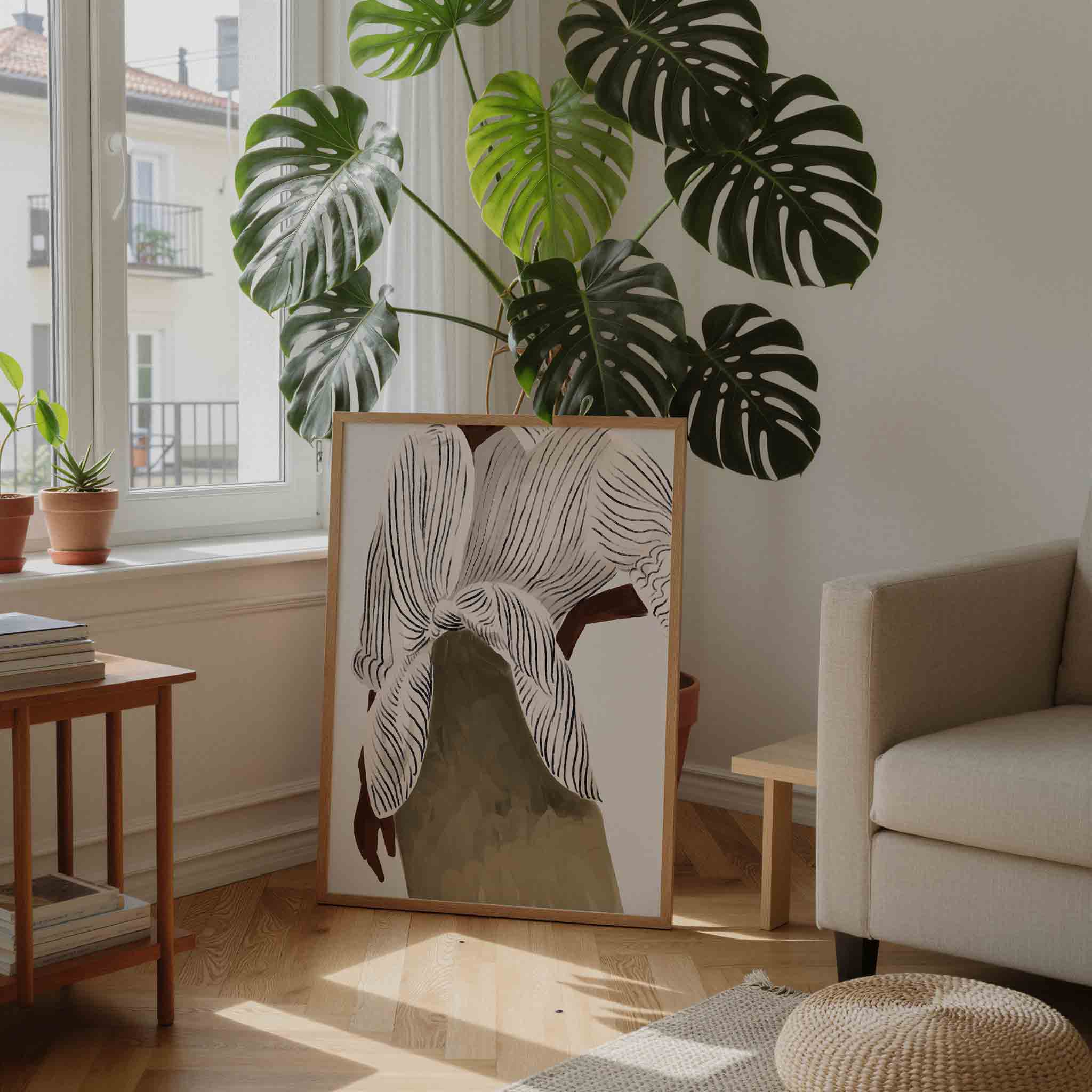 Gestreepte blouse Poster