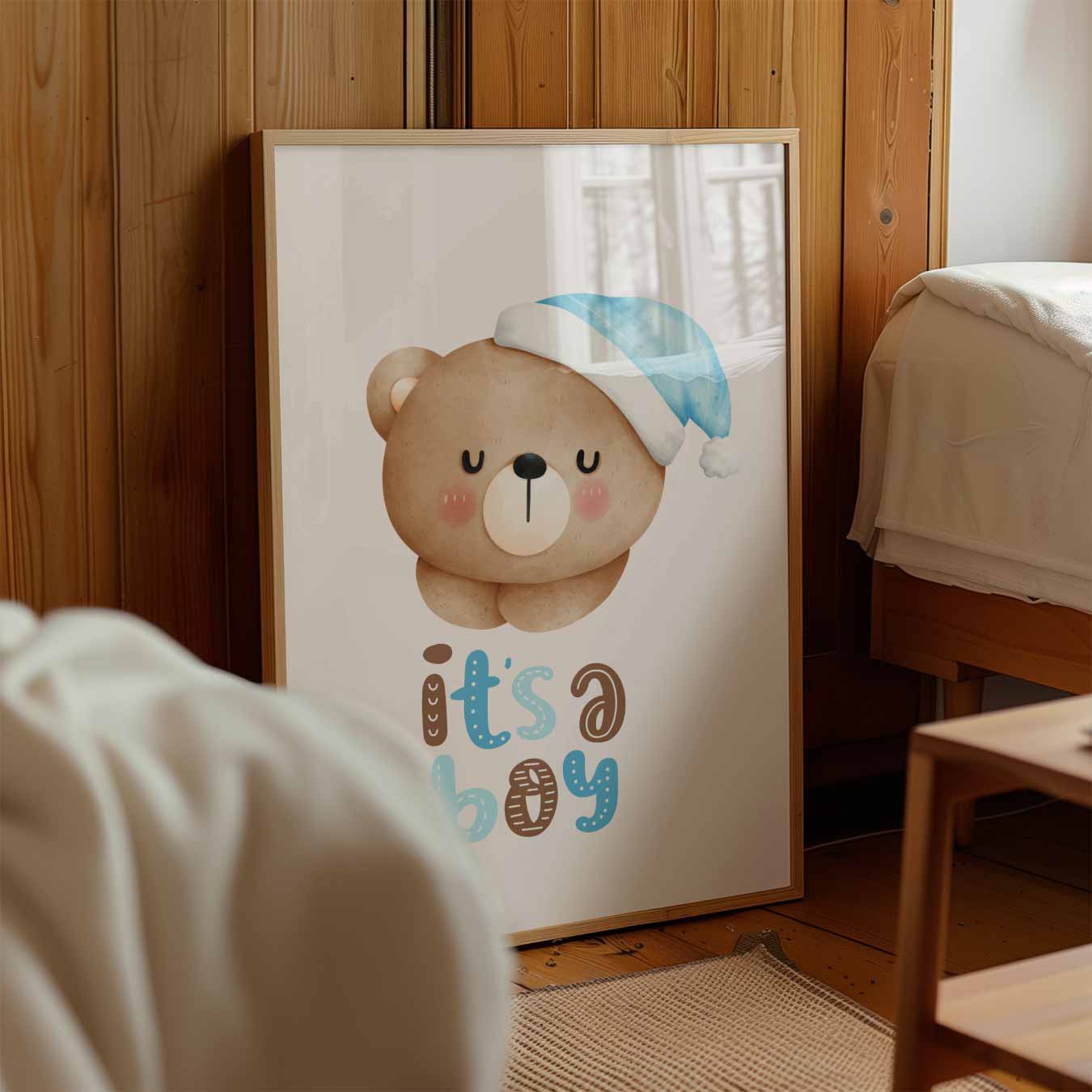 Schattige Welkomstposter "It's a Boy Poster
