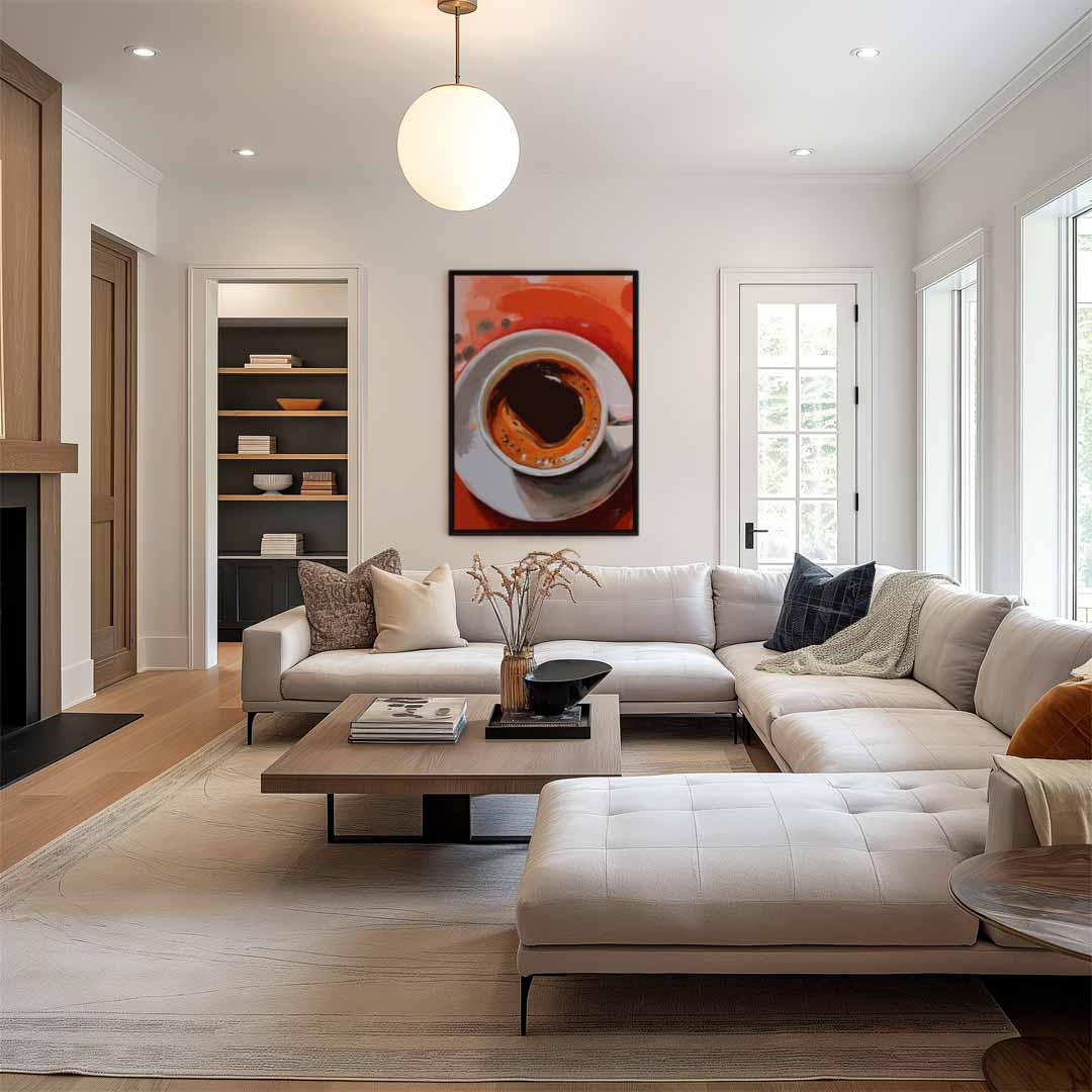 Koffie Moment Kunstwerk-canvas-dibond-plexiglas-wanddecoratie-WallArtistic