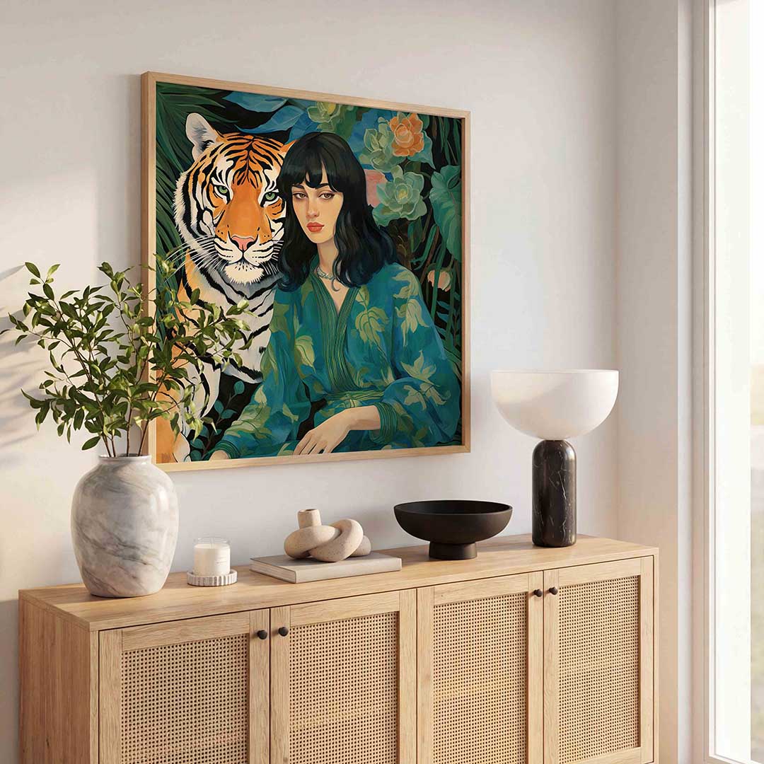 Vrouw en tijger Poster