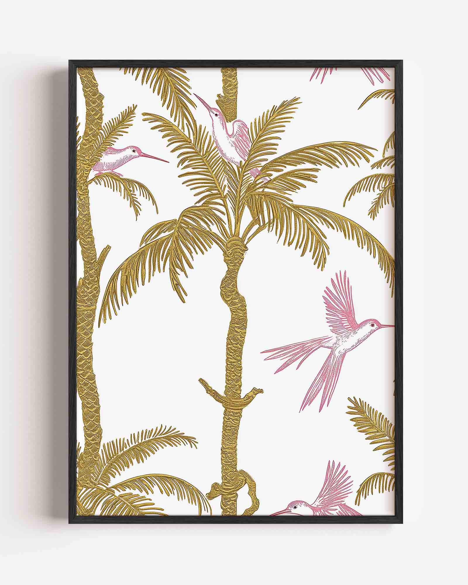 Vogels en palmbomen Poster