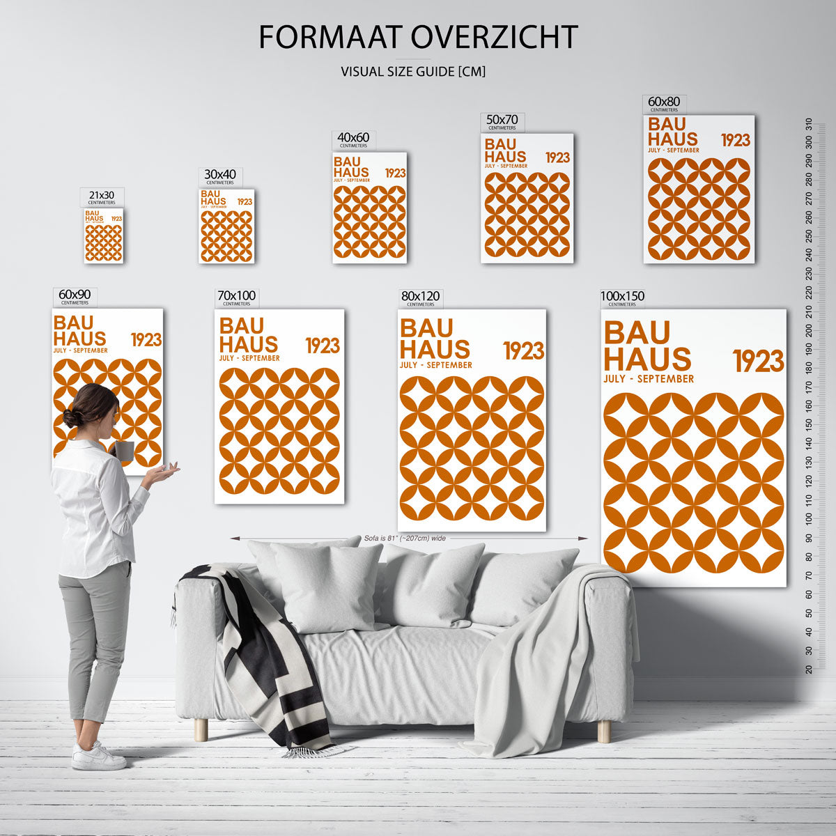 Cirkelpatroon en typografie Poster