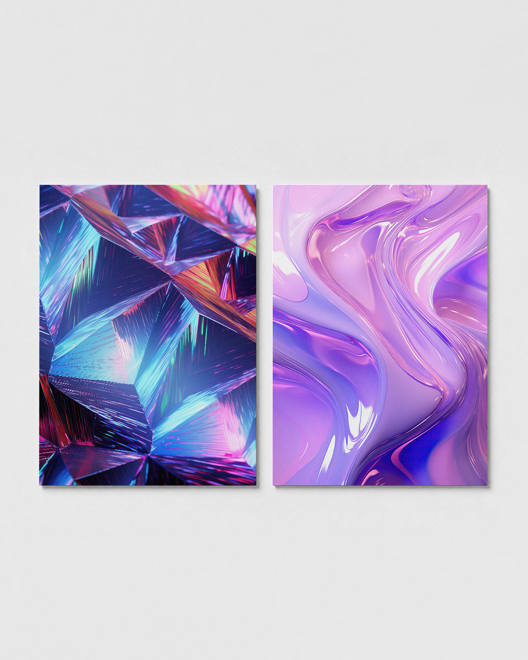 Kleurrijke facetten Posterset