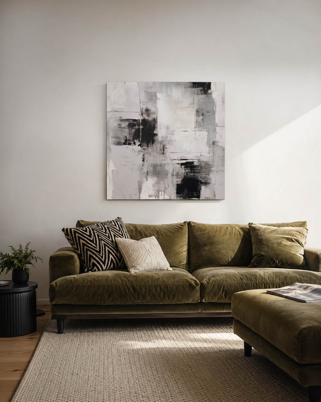 Monochrome compositie Kunstwerk