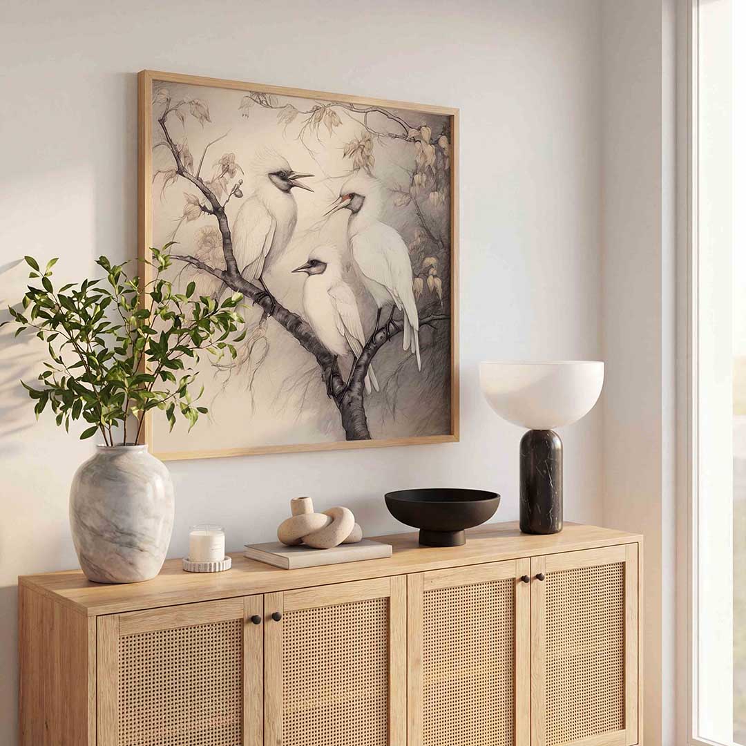 Vogels op tak Poster