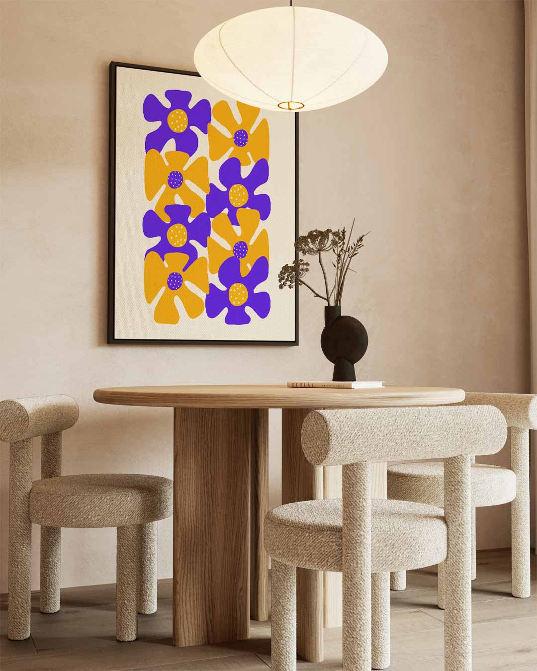 Kleurrijke Bloemenpracht Kunstwerk-canvas-dibond-plexiglas-wanddecoratie-WallArtistic
