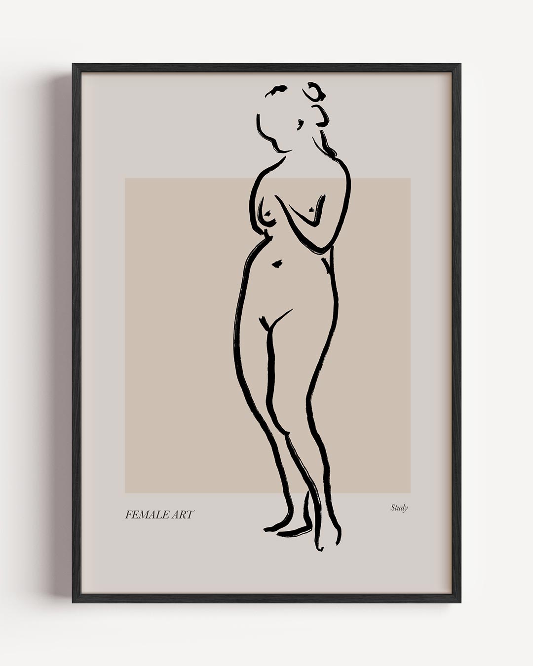 Elegante Vrouwenlijntekening Poster-WallArtistic